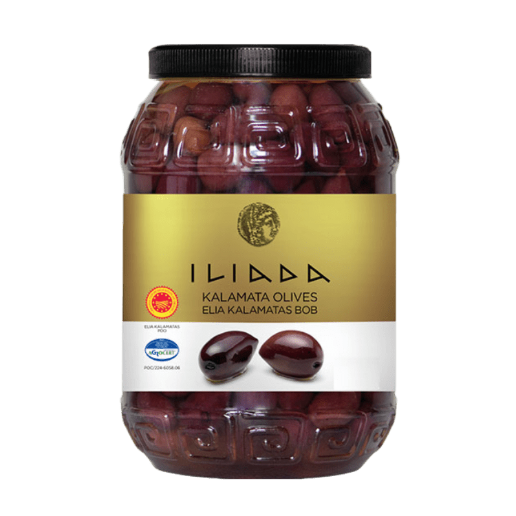 Oliven Kalamata Jumbo (900g/Fass) Iliada von Iliada bei Araxxon  - Hochwertiges griechisches Produkt.   Oliven Kalamata Jumbo (900g/Fass) Iliada από Iliada στο Araxxon  - Αυθεντικό ελληνικό προϊόν.